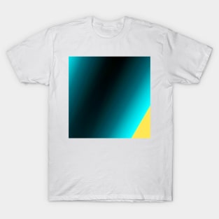 BLUE YELLOW ABSTRACT TEXTURE PATTERN T-Shirt